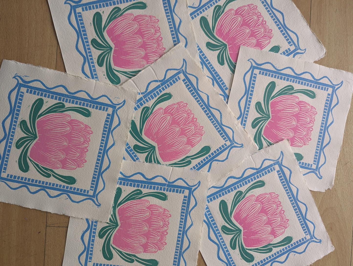 Waratah Linoprint