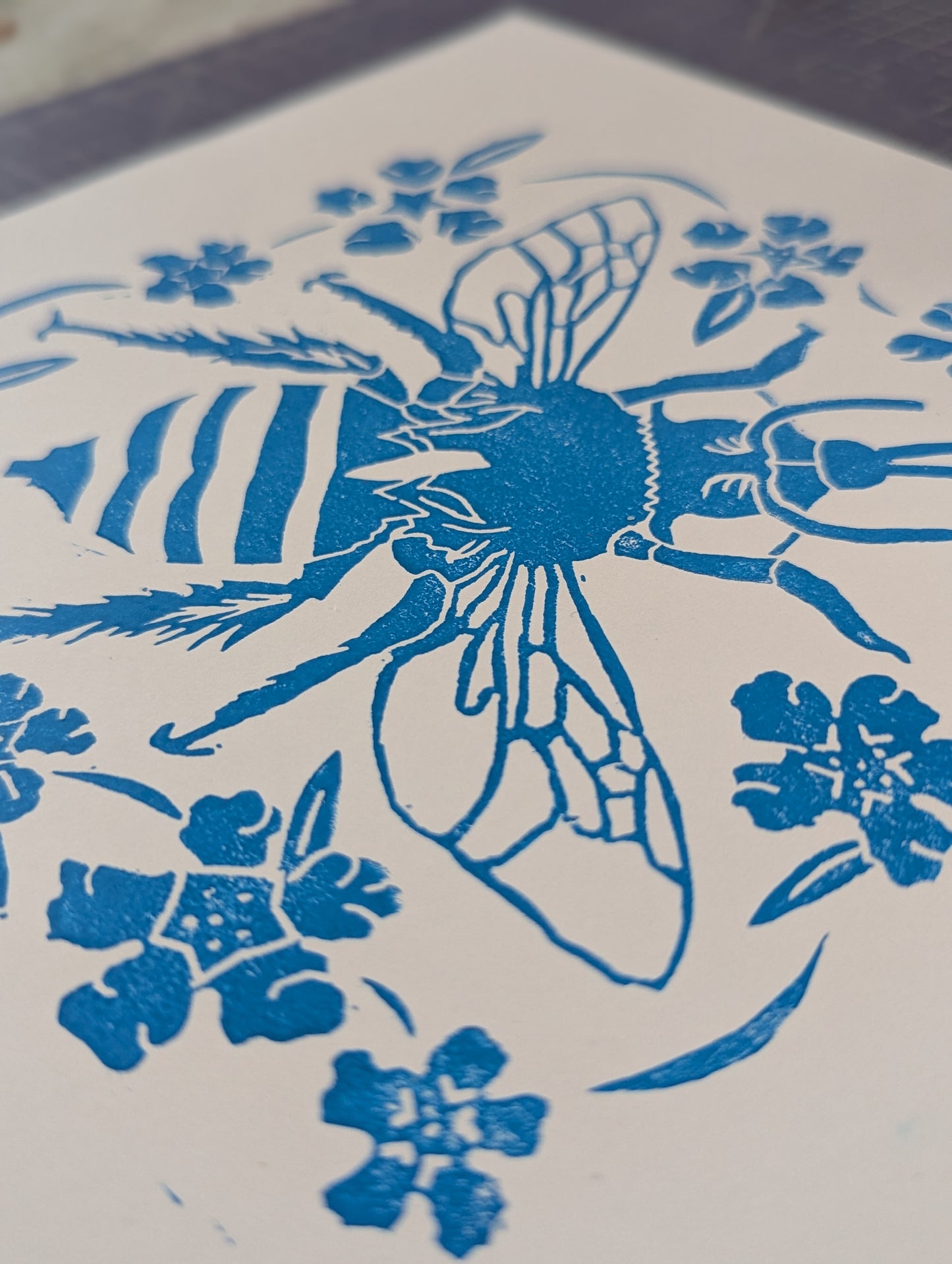 Blue Banded Bee Print