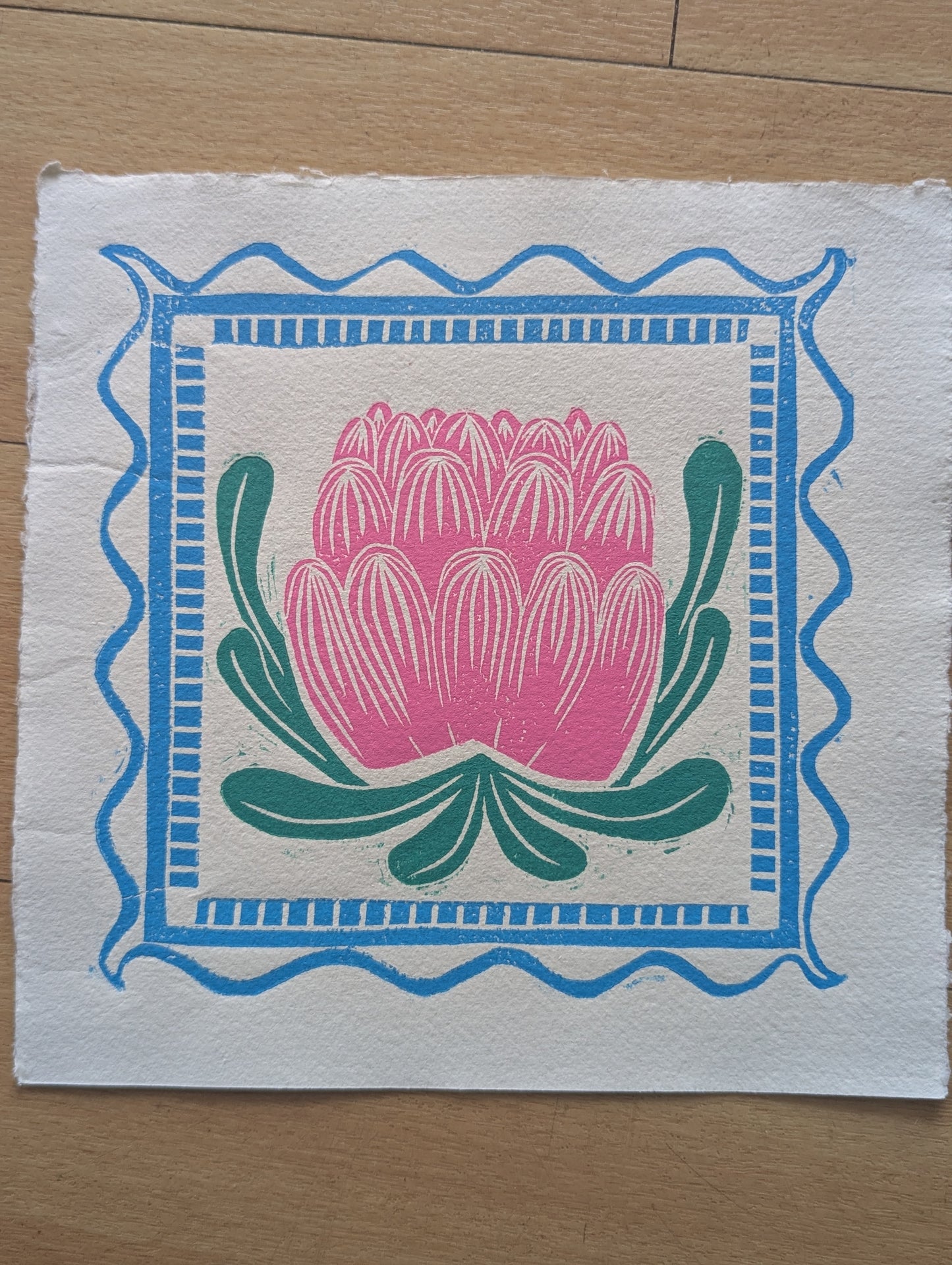 Waratah Linoprint