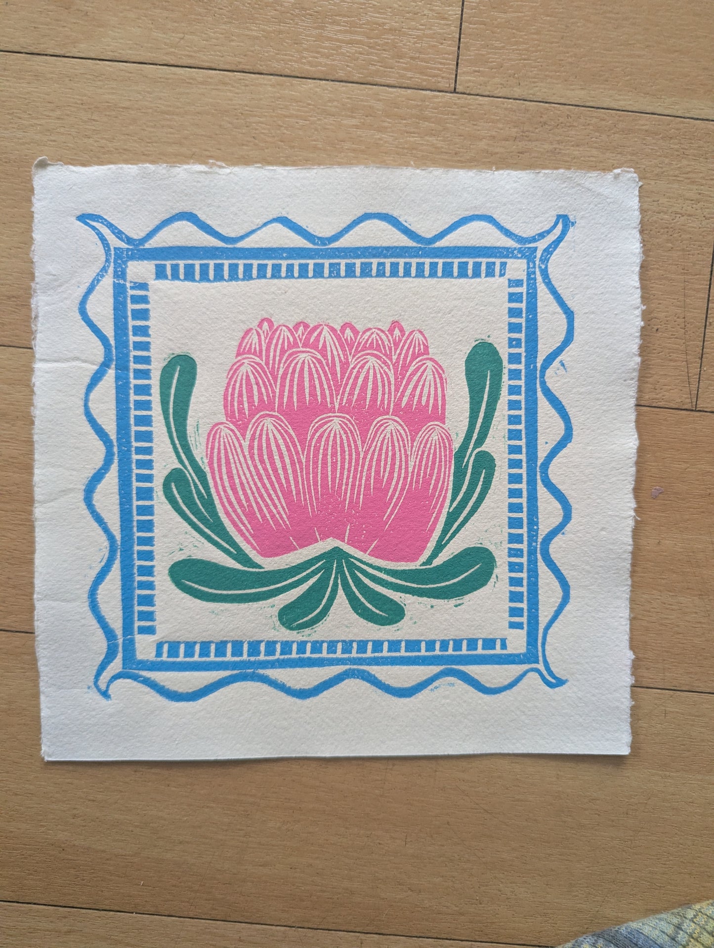 Waratah Linoprint